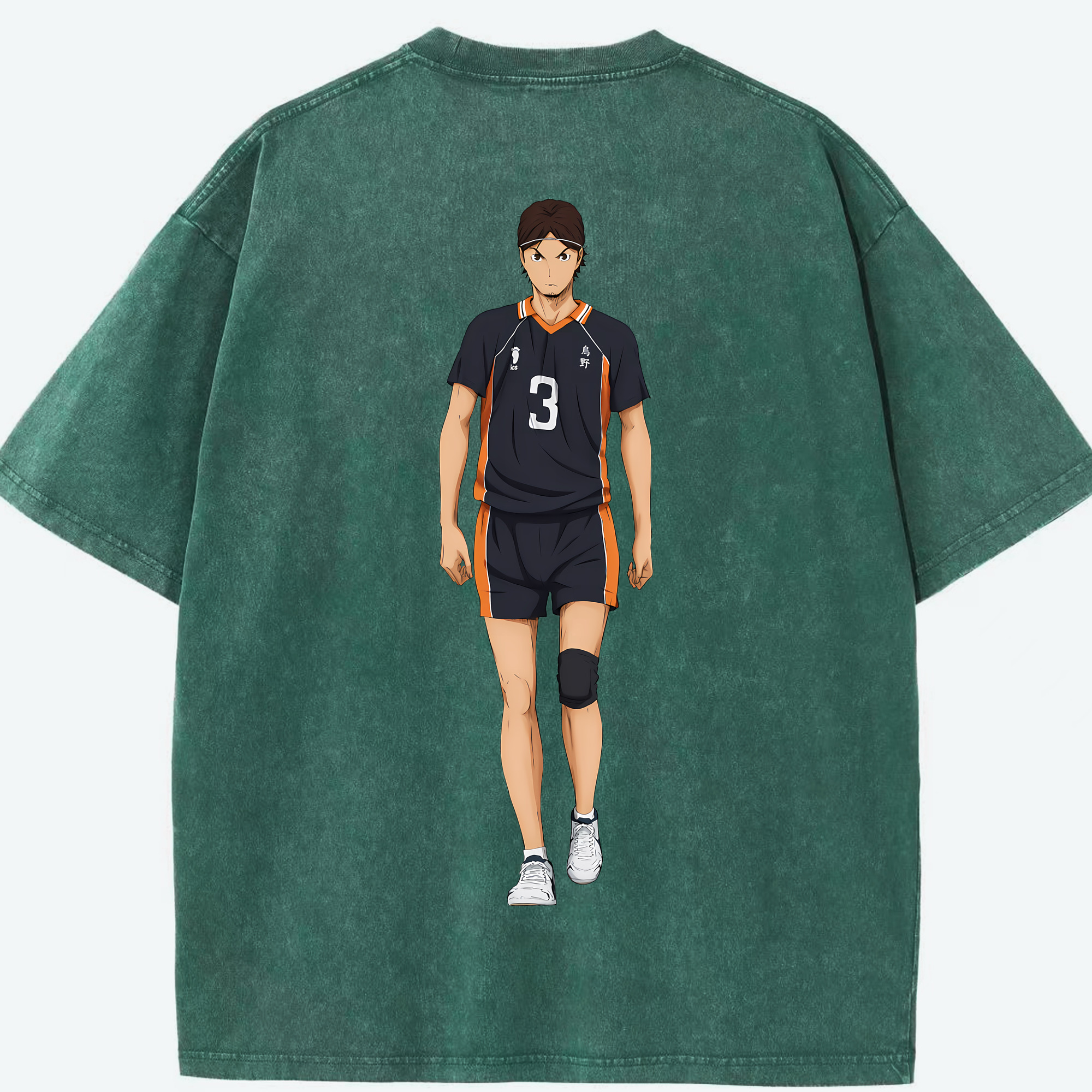 （画像用） ハイキュー!! Haikyu!! 綿100% ヴィンテージ風 半袖Tシャツ（背面プリント）